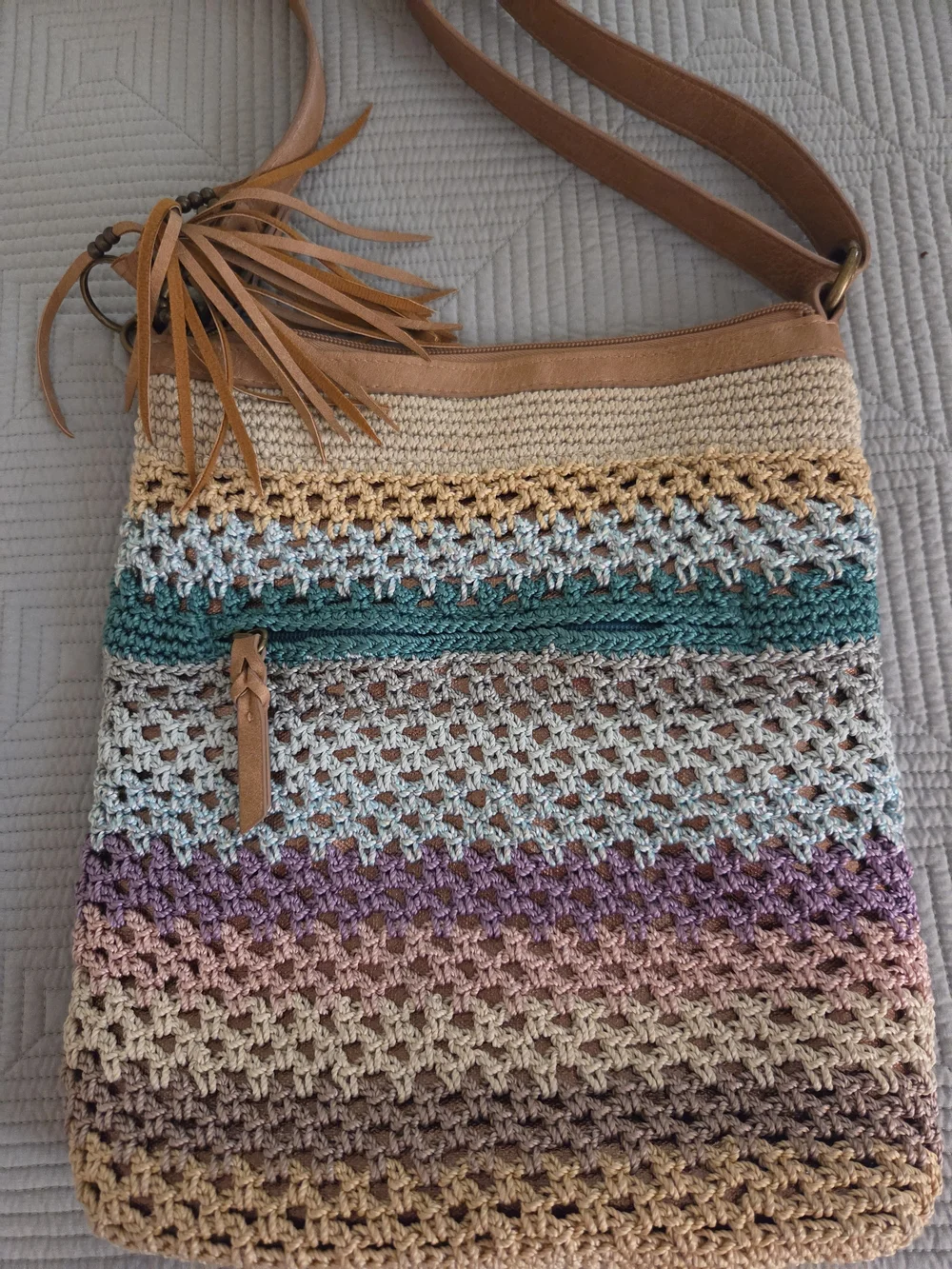 The Sak, Boho Crochet Crossbody Bag in Multicolor - Picture 2 of 3